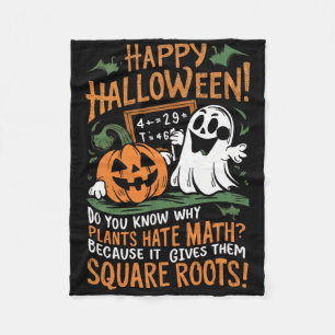 Happy Halloween - Math Teacher Scientist Funny Des Fleece Blanket
