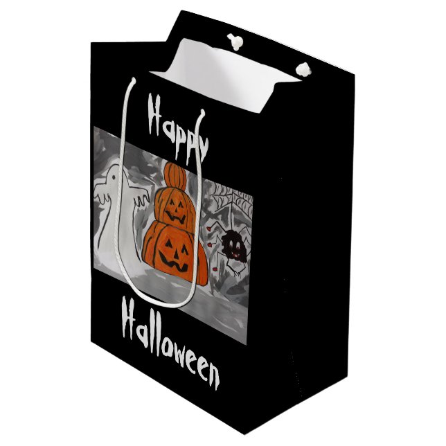 Happy Halloween Medium Gift Bag (Front Angled)