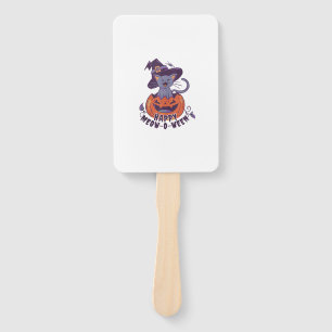 Happy Halloween Meowoween Tank Top Hand Fan