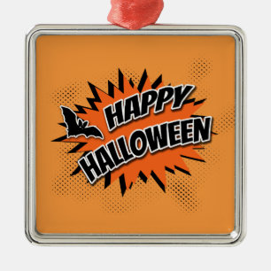 Happy Halloween Metal Ornament