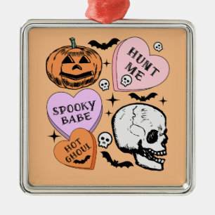 Happy Halloween Metal Ornament