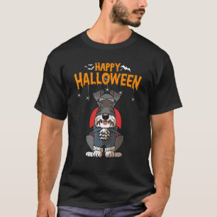 Happy Halloween Miniature Schnauzer Dog Lover T-Shirt