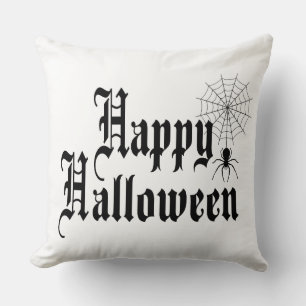 Happy Halloween minimalist typography Cushion