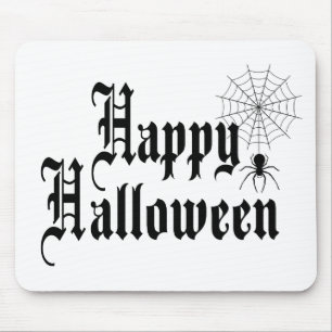 Happy Halloween minimalist typography Mouse Pad