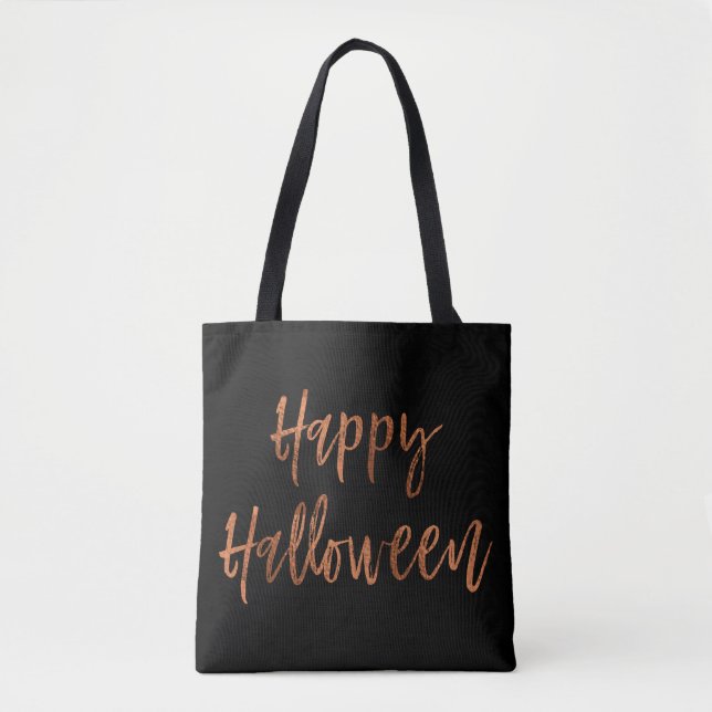 Happy Halloween Modern Halloween Candy Bag (Front)