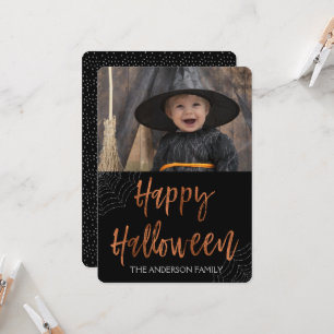 Happy Halloween Modern Halloween Photo Card