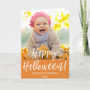 Happy Halloween Modern Halloween Photo Card