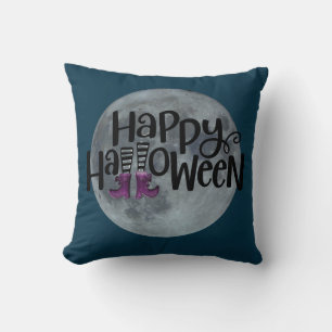Happy Halloween Moon Cushion