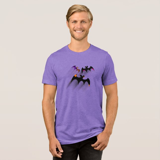 Happy Halloween Motif  Tri-Blend Shirt (Front Full)