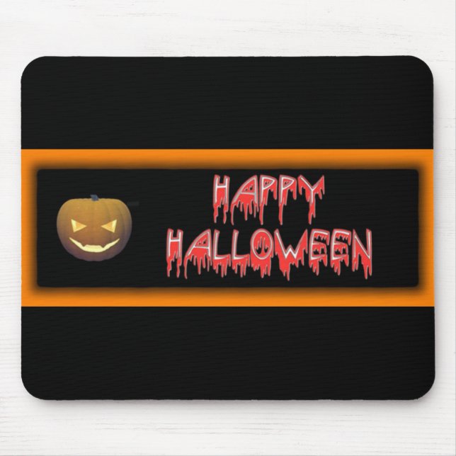 Happy Halloween Mouse Pad (Front)