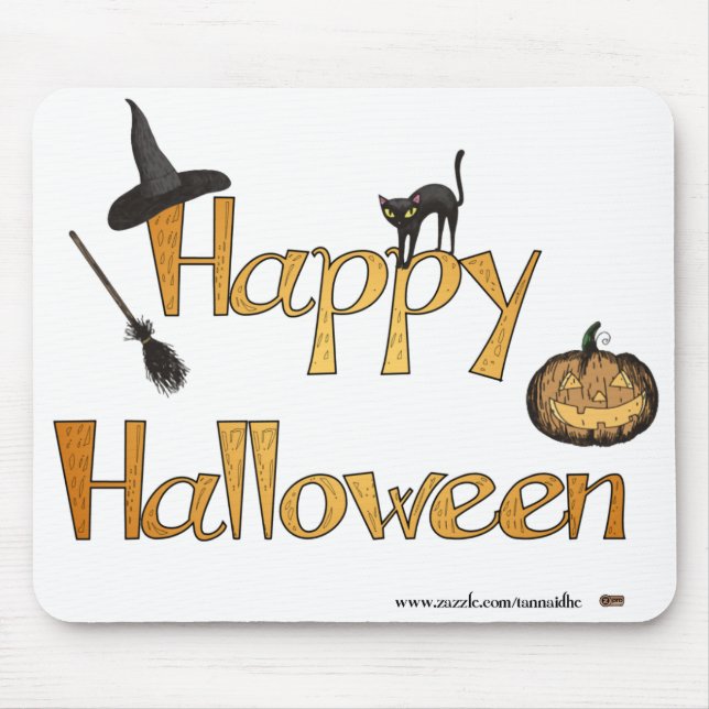 Happy Halloween Mouse Pad (Front)