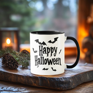 Happy Halloween Mug – Spooky Bats Halloween Vibes