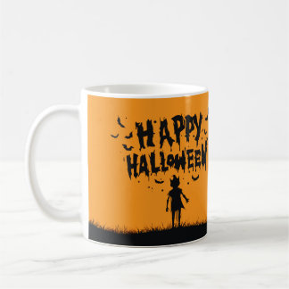 Happy Halloween:Mug with Mysterious Silhouette Coffee Mug