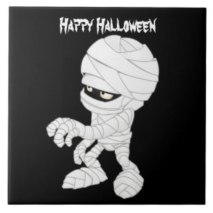 Happy Halloween Mummy Ceramic Tile