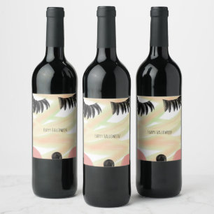 Happy Halloween Mummy Doddle Hand Drawn Wine Label