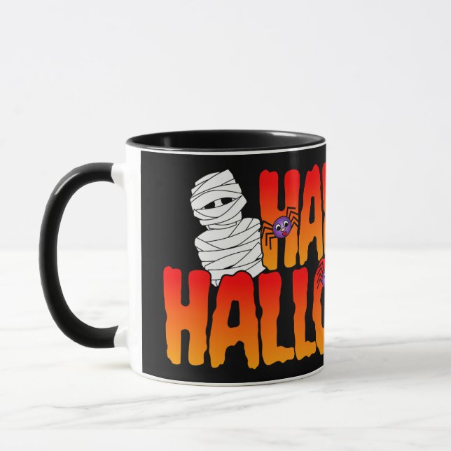 Happy Halloween Mummy Graphic Mug (Left)