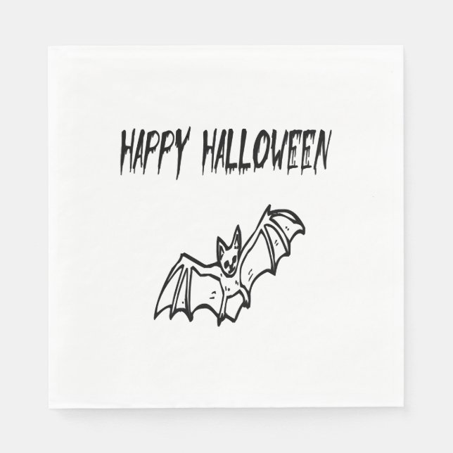 happy halloween napkin (Front)