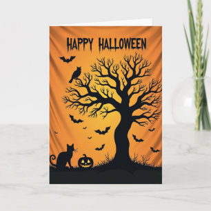 Happy Halloween Night Scene Card