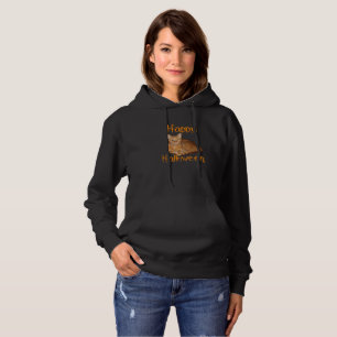 Happy Halloween Non-Scary Orange Tabby Cat Hoodie