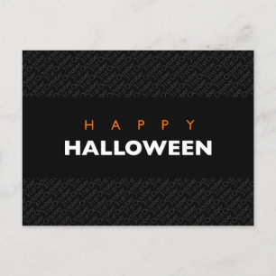 Happy Halloween October 31st Modern Typography Postcard