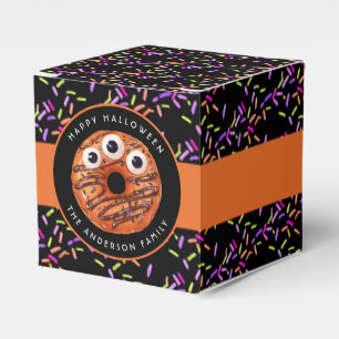 Happy Halloween Orange Monster Doughnut Sprinkles Favour Box