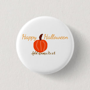 Happy Halloween orange pumpink fall orange brown 3 Cm Round Badge