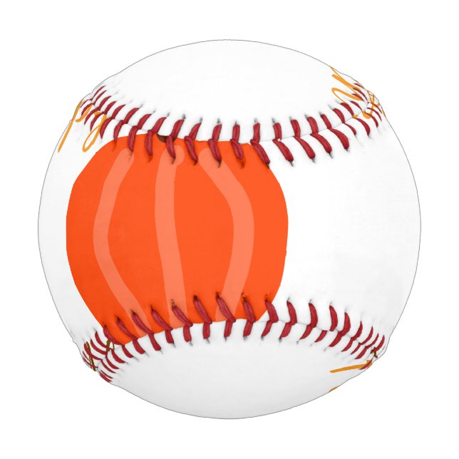 Happy Halloween orange pumpink fall orange brown  Baseball (Front)