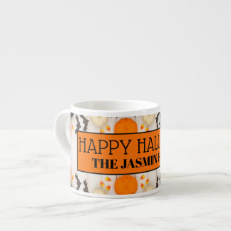 Happy Halloween Orange Pumpkin  Espresso Cup