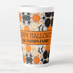 Happy Halloween Orange Pumpkin Latte Mug