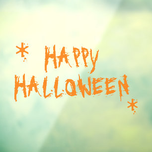 Happy Halloween orange scary spooky typography