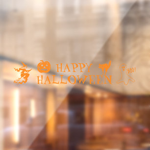 Happy Halloween orange spooky decor