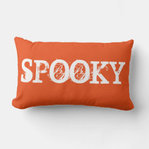 Happy Halloween Orange Spooky Lumbar Cushion