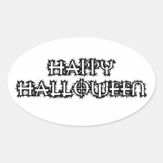 Happy Halloween Oval Sticker (Front)