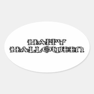 Happy Halloween Oval Sticker