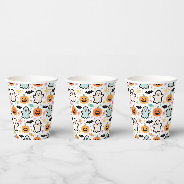 >Happy Halloween Paper Cases Paper Cups (Multi)