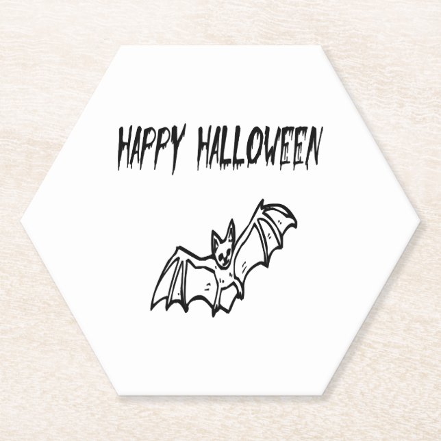 happy halloween                             paper coaster (Front)
