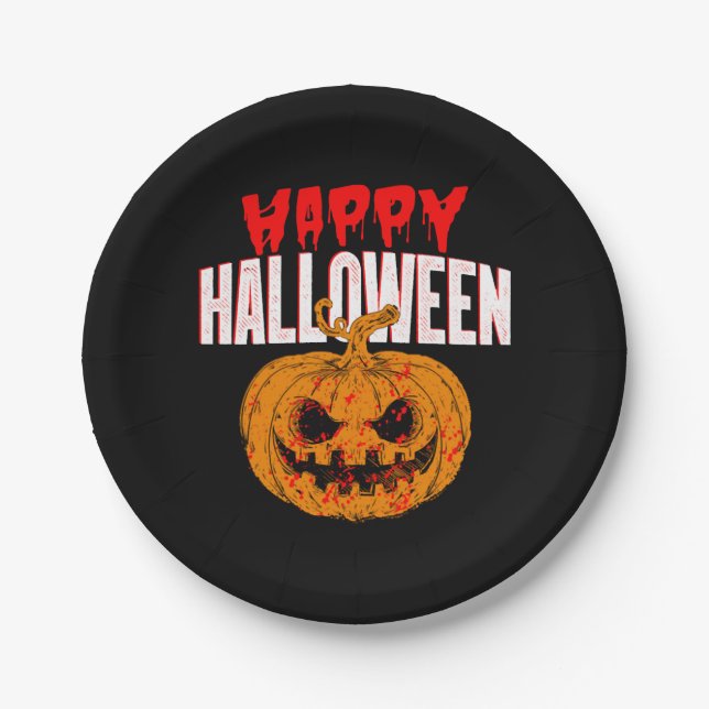 Happy Halloween   Paper Plate (Front)