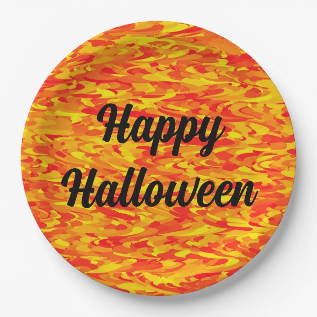 Happy Halloween Paper Plate (Front)