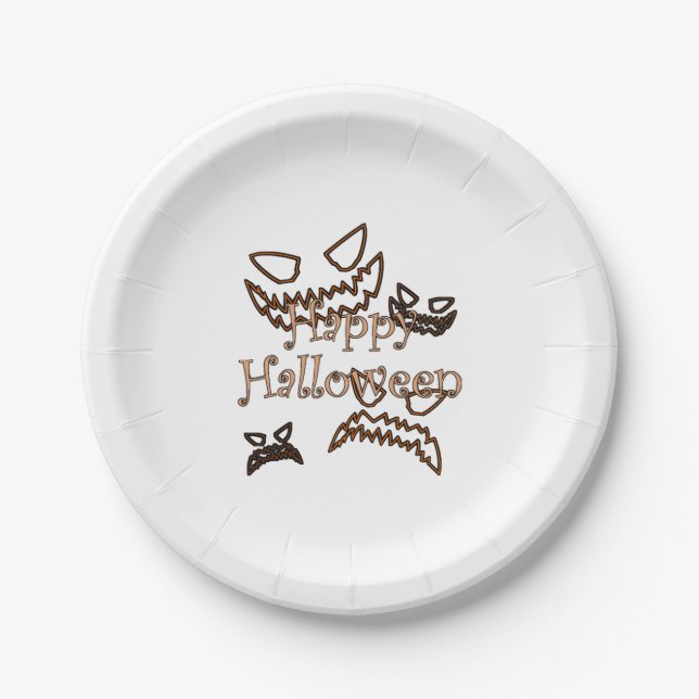happy Halloween        Paper Plate (Front)