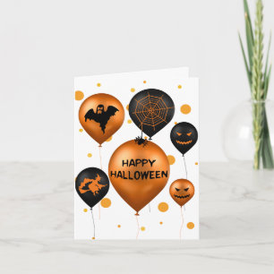 Happy Halloween Party Balloons Card