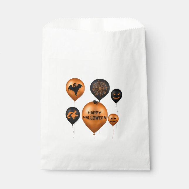 Happy Halloween Party Balloons Favour Bag (Front)