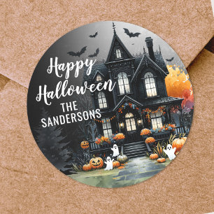 Happy Halloween Party Classic Round Sticker
