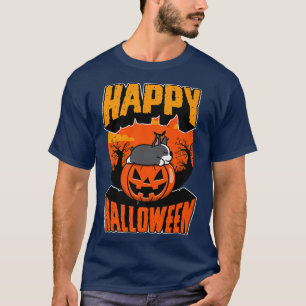 Happy Halloween Party Cute Napping Kawaii French B T-Shirt