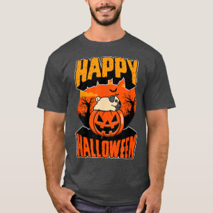 Happy Halloween Party Cute Napping Kawaii Pug Dog T-Shirt