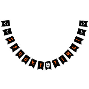 Happy Halloween Party Decor Spooky Time Banner