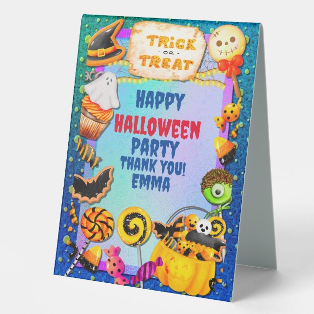 Happy Halloween party filled with trick-or-treat (Front)