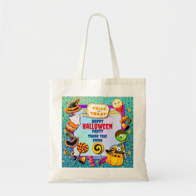 Happy Halloween party filled with trick-or-treat Tote Bag (Front)