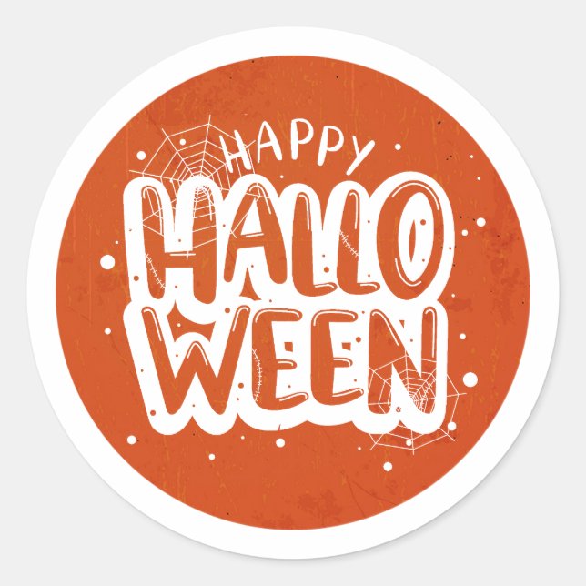 Happy Halloween Party - Halloween Costume  Classic Round Sticker (Front)