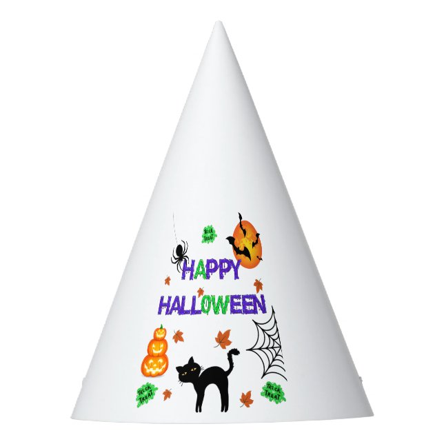 Happy Halloween Party Hat (Front)