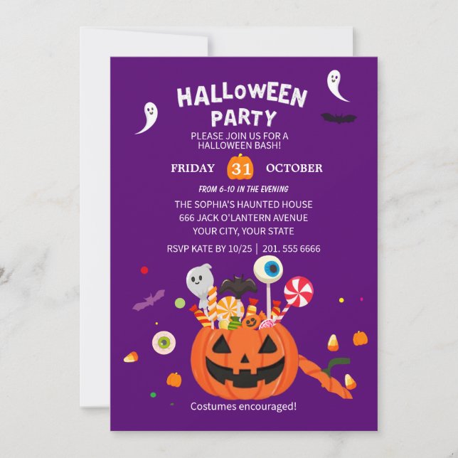 Happy Halloween Party Invitation (Front)